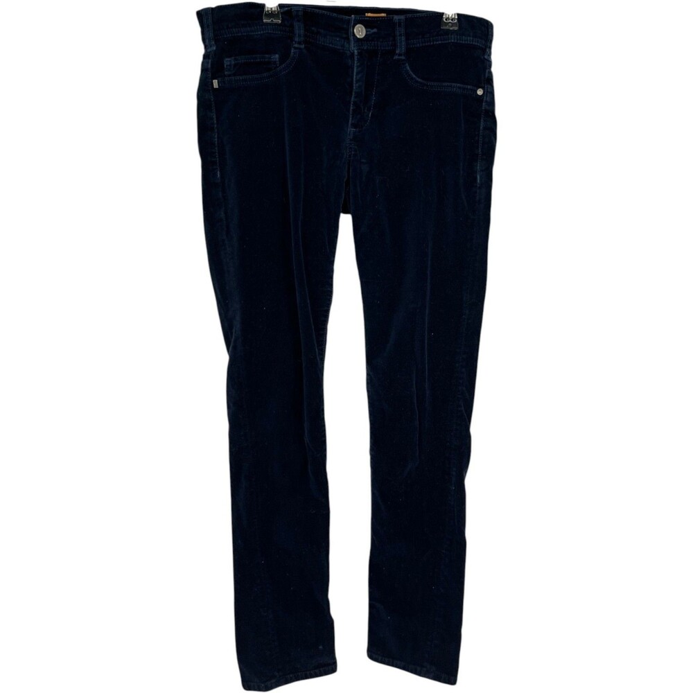Pilcro Corduroy Pants Women's Size 28 Stet Slim Navy Blue Solid Boho Coastal